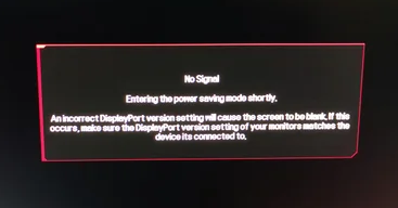 Inget DP-signalproblem
