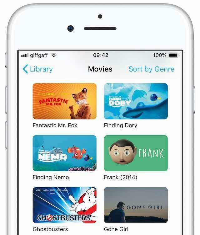 iPhone'da iTunes filmleri