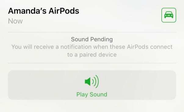 मेरे iPhone AirPods ध्वनि को लंबित खोजें