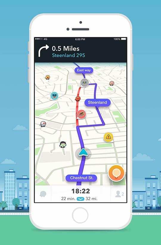 Εφαρμογές CarPlay - Waze