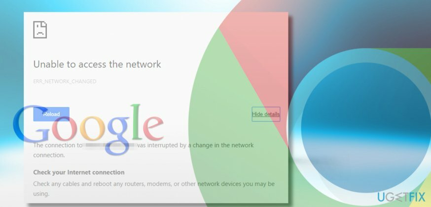 zobrazuje se chyba ERR_NETWORK_CHANGED v prohlížeči Chrome