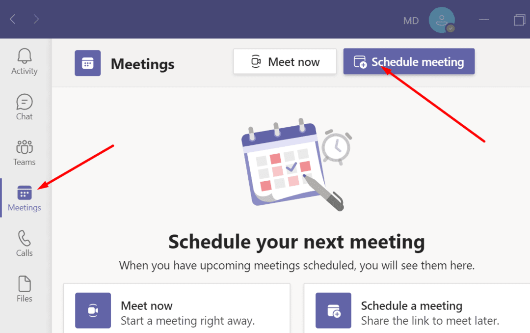 planifier des réunions d'équipes