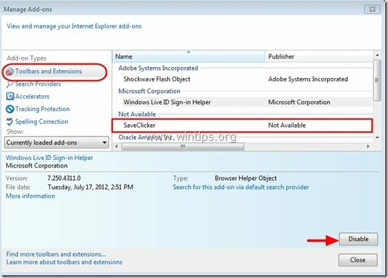 Remove_saveclicker_internet_explorer
