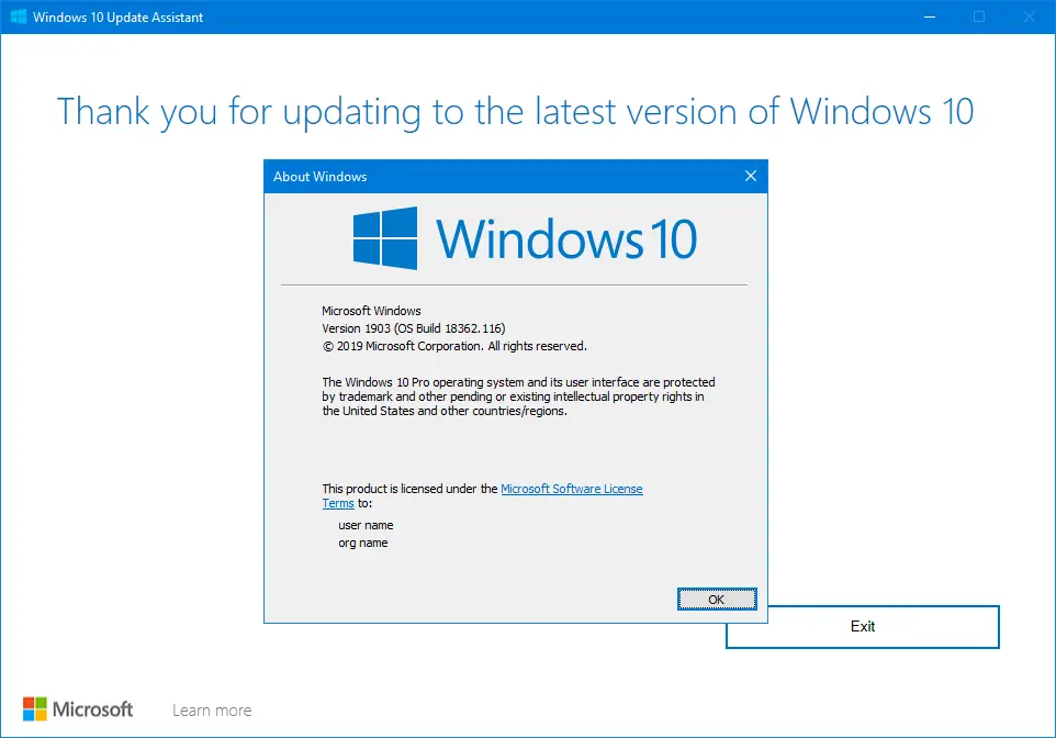 نظام التشغيل windows 10 v1903 متاح الآن