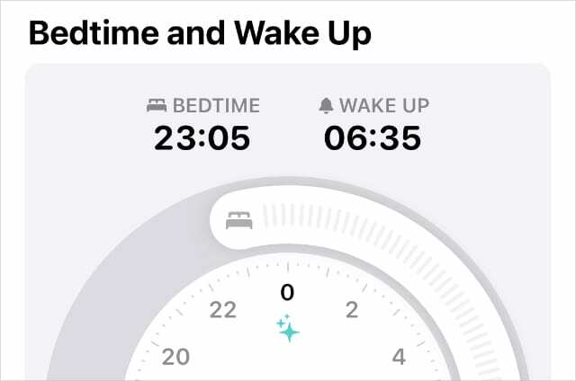 Healthアプリの就寝時刻と起床時の設定