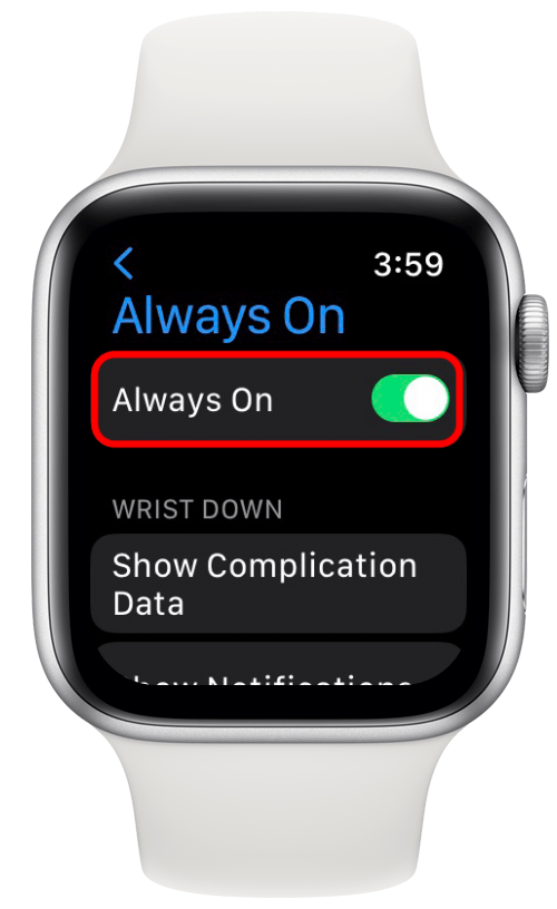 växla alltid på hur du håller Apple Watch-skärmen på