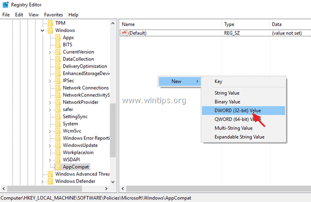 Povolte přístup k registru 16bitových aplikací