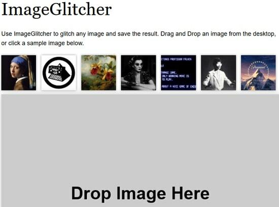 Image Glitcher – hasonló alkalmazás a Photomoshhoz