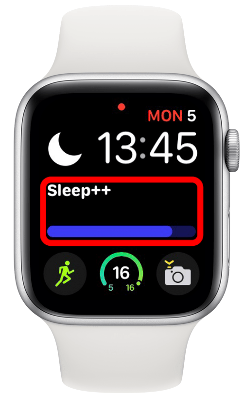 Complication Sleep++ sur un cadran Apple Watch