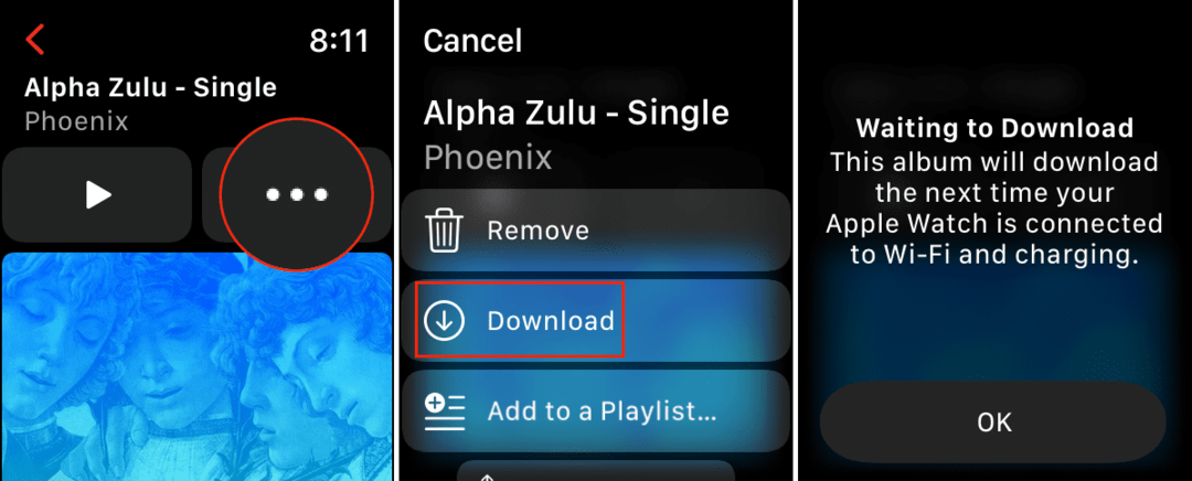 כיצד להוריד שירים ל-Apple Watch שלך באמצעות Apple Watch - 2