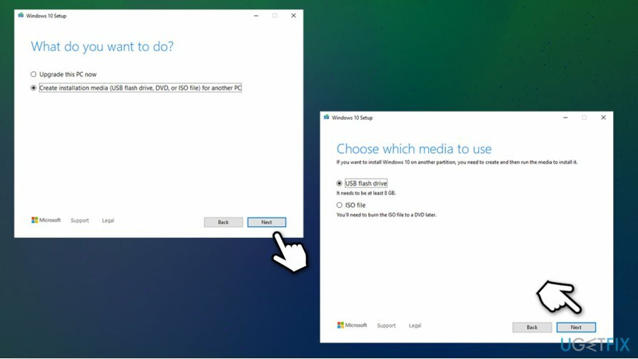 Gunakan media instalasi Windows 