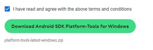 Android SDK için yukarıdaki hüküm ve koşulları kabul edin