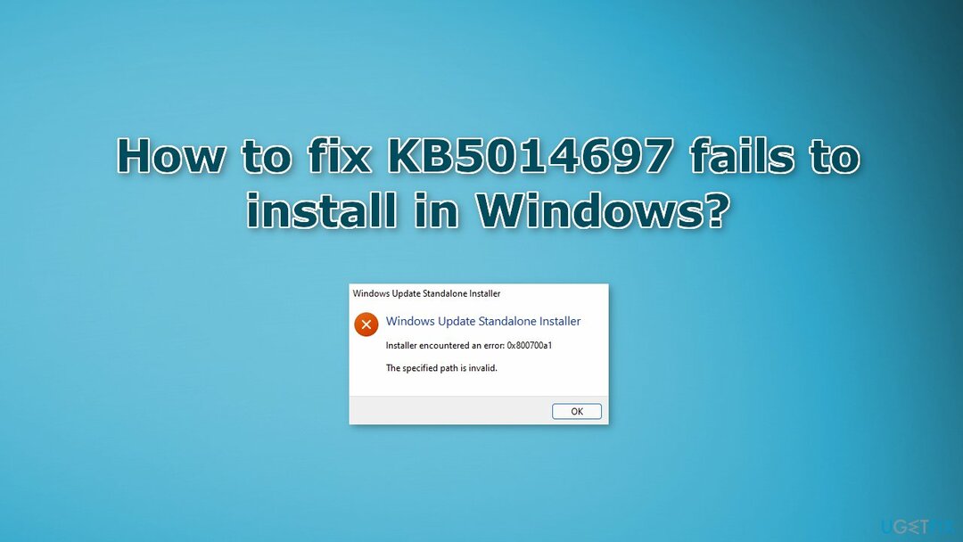 KB5014697 parandamine ei õnnestu Windowsis installida
