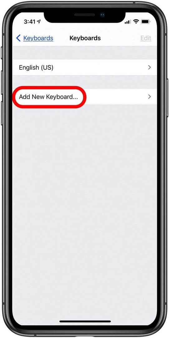 füge eine neue iPhone-Tastatur hinzu