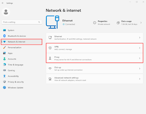 Rețea și Internet - VPN și Proxy