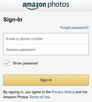Amazon-Photos-kirjautuminen