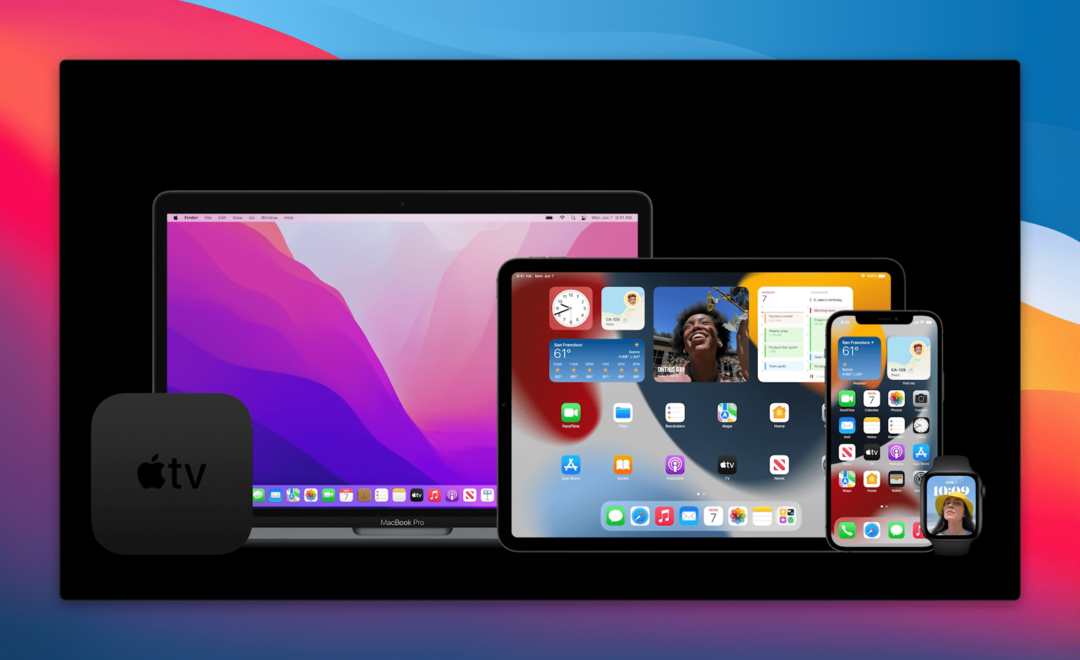 Produktová řada Apple WWDC21 pro rok 2021