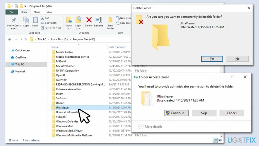 Hapus file secara manual