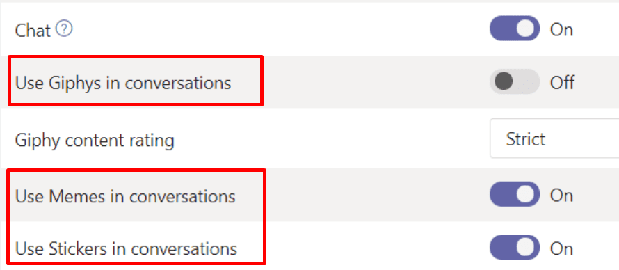 disattiva l'interfaccia di amministrazione dei team di animazioni