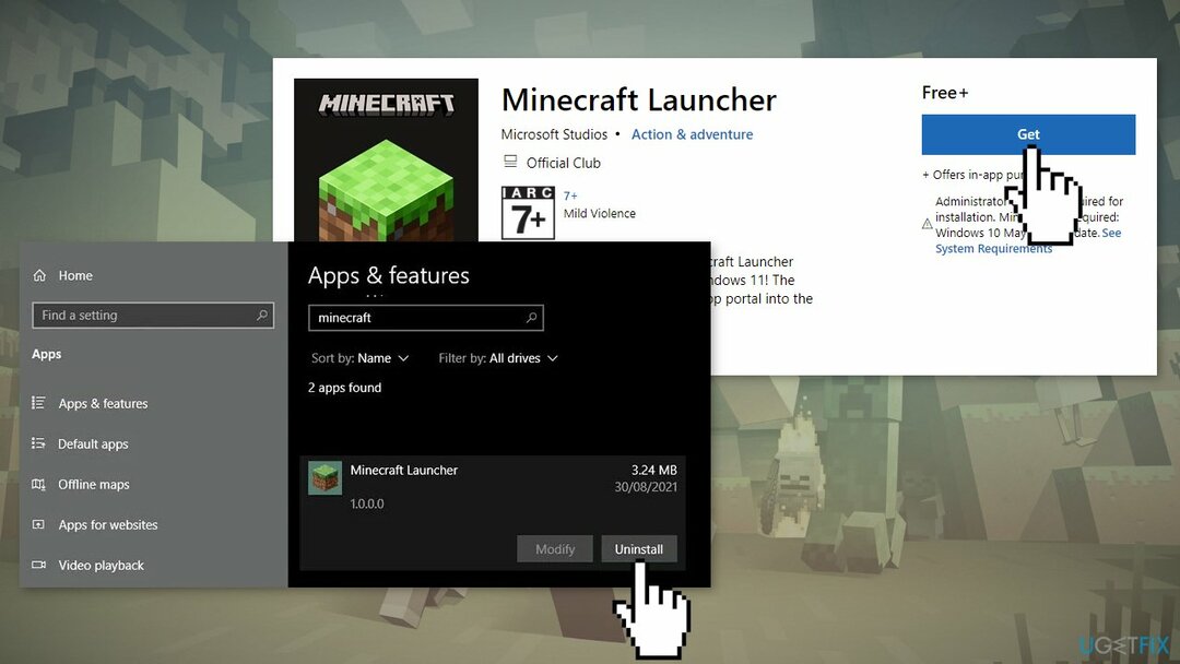 Töltse le a Minecraft Launcher programot a Microsoft Store-ból