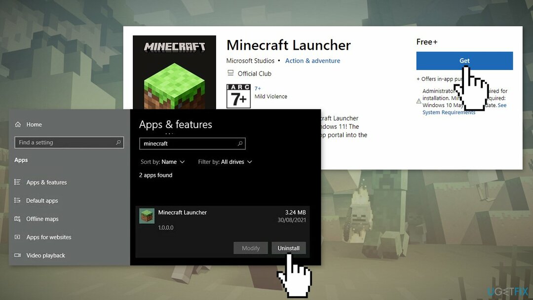 Загрузите программу запуска Minecraft из магазина Microsoft.