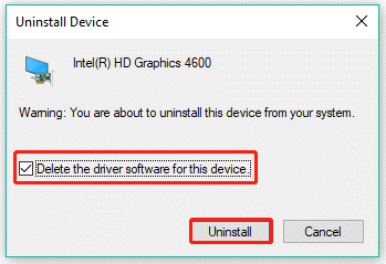 Ștergeți software-ul driverului pentru acest dispozitiv