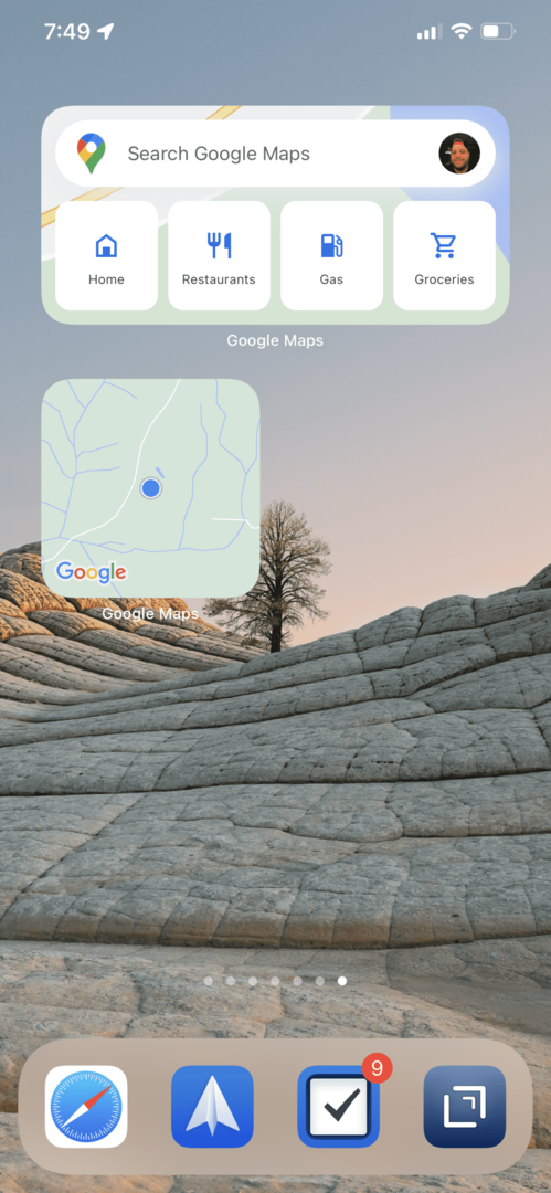 Usa il widget di Google Maps su iPhone 4