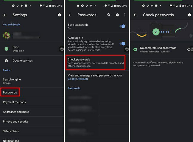 Android проверяет надежность пароля