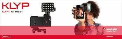 KLYP je první pouzdro na iPhone navržené speciálně společností Manfrotto