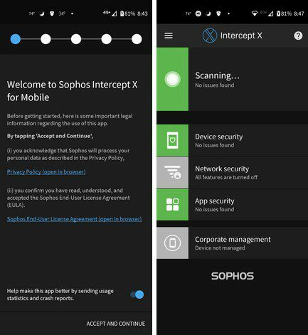 Sophos Antivirus für Android