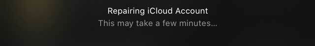 „iCloud“ paskyros pranešimo taisymas
