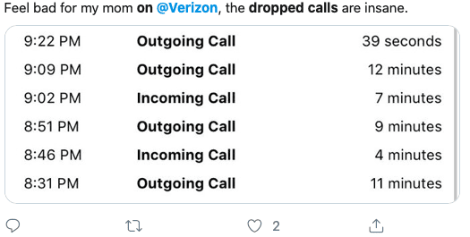 วางสายหลังจาก iOS 13 VERIZON