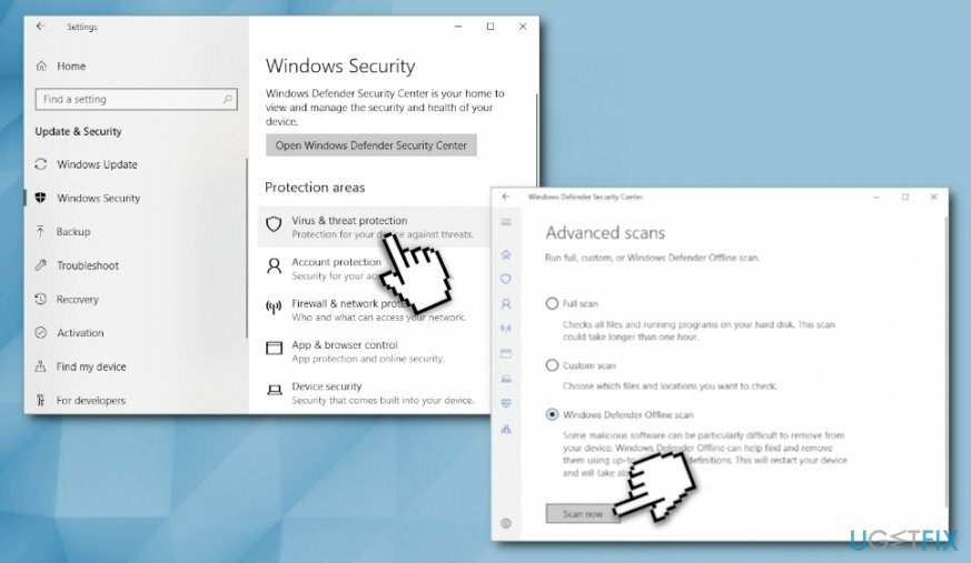 Skenujte pomocí programu Windows Defender offline