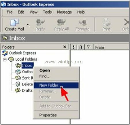 organizēt Outlook Express ziņojumus