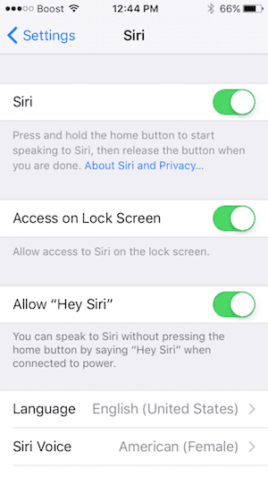შეცვალეთ Siri პარამეტრები, რათა ის იმუშაოს