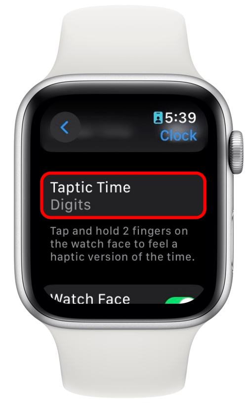 nastavitve ure apple watch z rdečim obkroženim časom