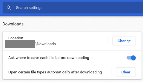 Chrome-Download-Einstellungen
