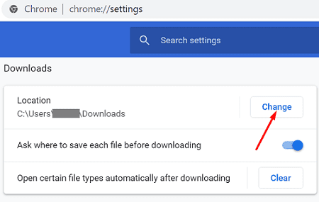 Chrome-Download-Speicherort ändern