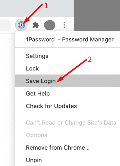 1password salva manualmente il login