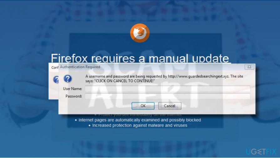 “Firefox vereist een handmatige update” pop-up verwijdering