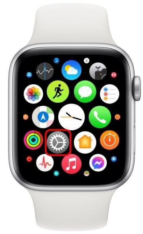 Abra as configurações do Apple Watch