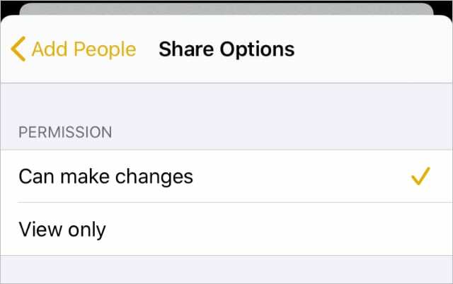 iPadOS 및 iOS 13의 메모에서 공동 작업자를 위한 공유 옵션