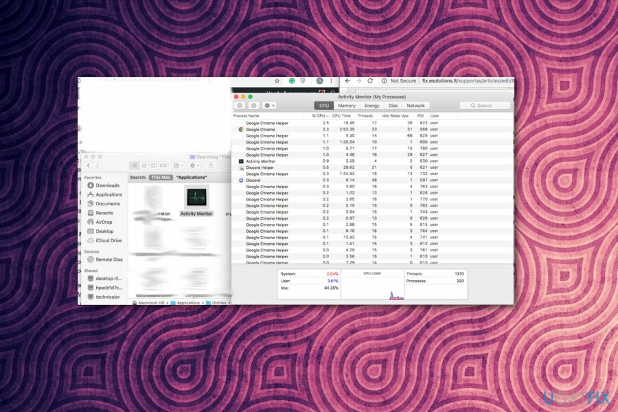  XAMPP på Mac OS X fikser overvåking av aktiviteten