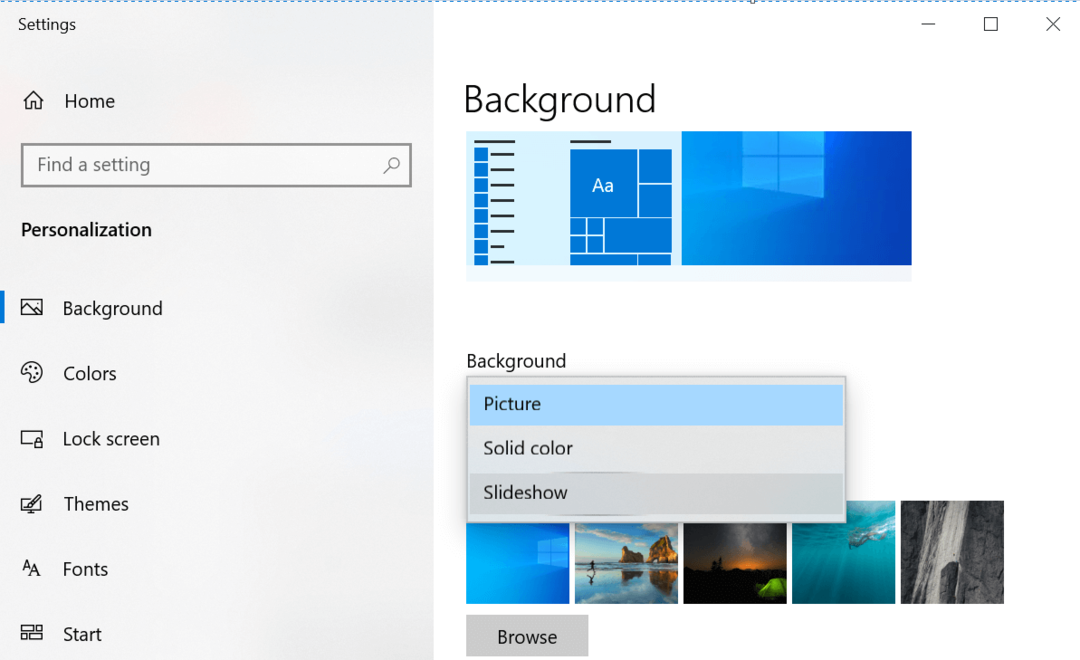 Nastavení živé tapety na Windows 10 PC
