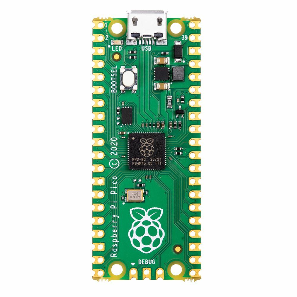 Raspberry Pi Pico არის 4$-იანი მიკროკონტროლერის დაფა Raspberry-ის შიდა, ARM-ზე დაფუძნებული RP2040 ჩიპით. ის პროგრამირებადია C და MicroPython-ში და აქვს IO პარამეტრები, როგორიცაა I2C, SPI და PIO.