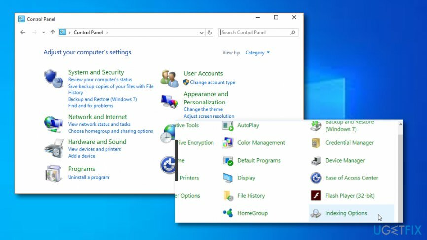 Obnovte indexy, aby ste sa zbavili problému „Windows Search nefunguje“ v systéme Windows 10