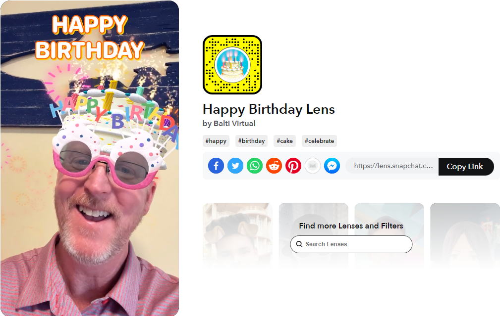 Lencsék a Balti Virtual Happy Birthday objektívhez