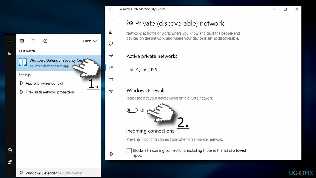 Firewall uitschakelen