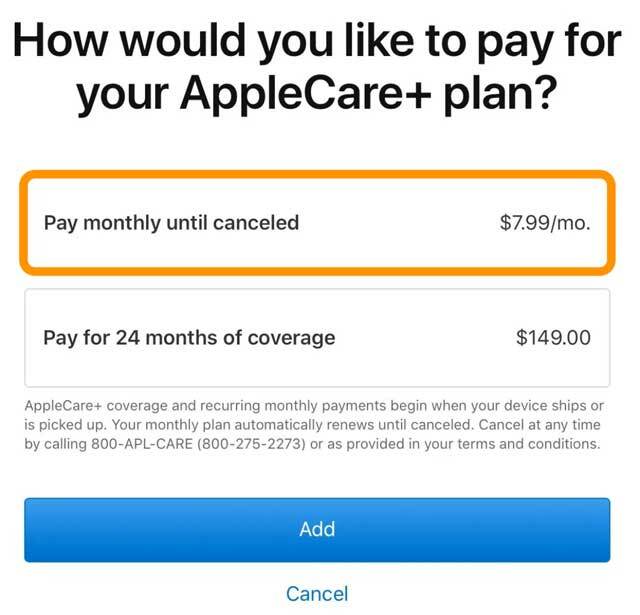 Щомісячний план Apple Care від Apple