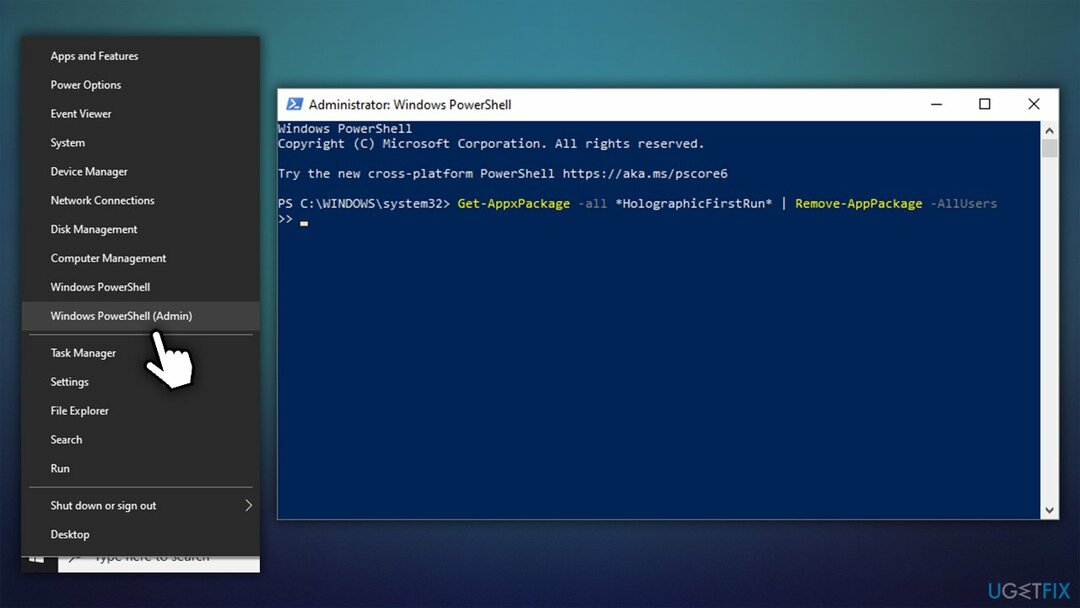 Utilice Powershell